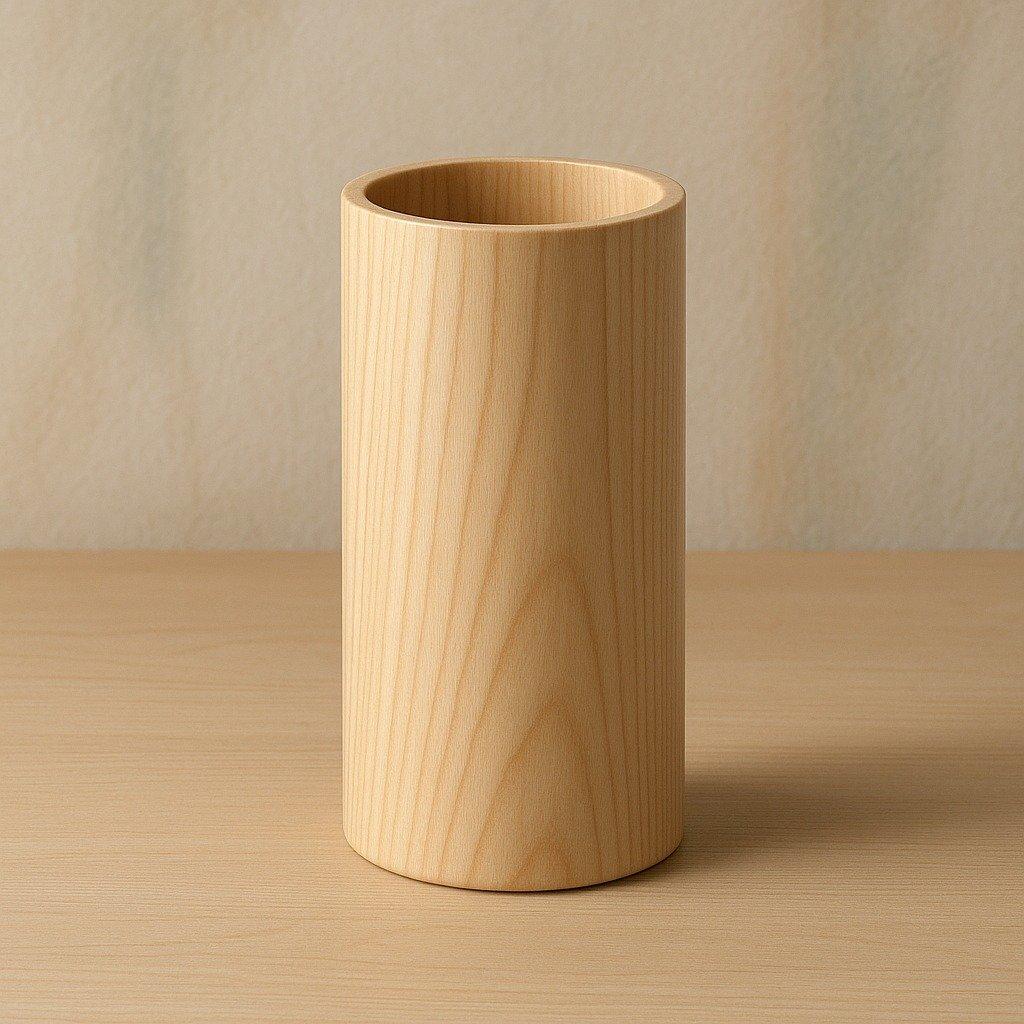 Column Aspen Vase — complete natural wood silhouette